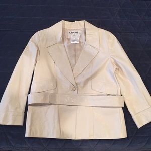 Chanel cream leather jacket